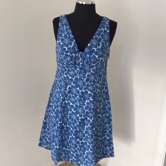 Boden Dresses & Skirts - BODEN Size 12R Blue with White Printed sleeveless dress
